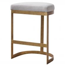 Uttermost 23523 - Uttermost Ivanna Counter Stool, Gold - Beige