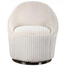 Uttermost 23578 - Uttermost Crue Swivel Chair, Ivory