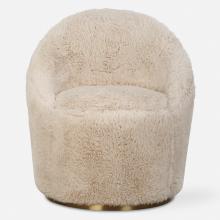 Uttermost 23531 - Uttermost Crue Swivel Chair, Sheepskin