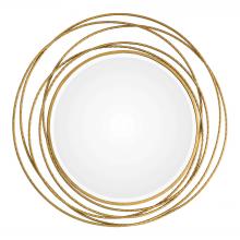 Uttermost 09348 - Uttermost Whirlwind Round Mirror, Gold