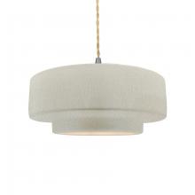 Justice Design Group CER-6543-CRK-NCKL-BEIG-TWST-LED1-700 - Medium Tier LED Pendant