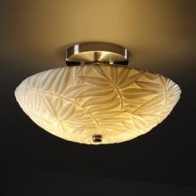 Justice Design Group PNA-9690-35-BANL-NCKL - 14" Round Semi-Flush Bowl