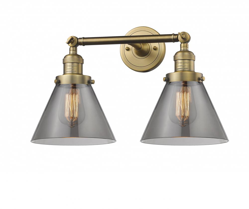 Innovations 201F-BB-HFS-84-BB-LED Transitional LED Semi-Flush Mount from Franklin Restoration Collection in Brass Finish, 