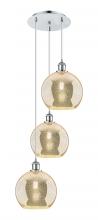 Innovations Lighting 113B-3P-PC-G128-10 - Athens - 3 Light - 17 inch - Polished Chrome - Cord Hung - Multi Pendant