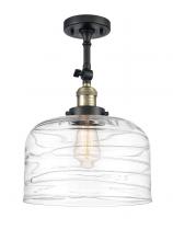 Innovations Lighting 201F-BAB-G713-L - Bell - 1 Light - 12 inch - Black Antique Brass - Adjustable Semi-Flush Mount
