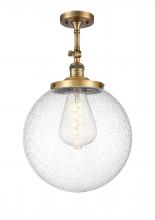 Innovations Lighting 201F-BB-G204-14 - Beacon - 1 Light - 14 inch - Brushed Brass - Adjustable Semi-Flush Mount