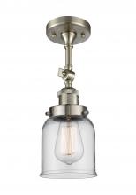 Innovations Lighting 201F-SN-G52 - Bell - 1 Light - 5 inch - Brushed Satin Nickel - Adjustable Semi-Flush Mount