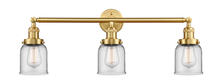 Innovations Lighting 205-SG-G52 - Bell - 3 Light - 30 inch - Satin Gold - Bath Vanity Light