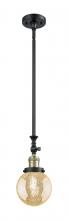 Innovations Lighting 206-BAB-G208-6 - Beacon - 1 Light - 6 inch - Black Antique Brass - Stem Hung - Adjustable Mini Pendant