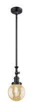 Innovations Lighting 206-BK-G208-6 - Beacon - 1 Light - 6 inch - Matte Black - Stem Hung - Adjustable Mini Pendant