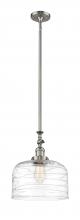 Innovations Lighting 206-SN-G713-L - Bell - 1 Light - 12 inch - Brushed Satin Nickel - Stem Hung - Adjustable Mini Pendant