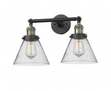 Innovations Lighting 208-BAB-G44 - Cone - 2 Light - 18 inch - Black Antique Brass - Adjustable Bath Vanity Light