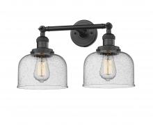 Innovations Lighting 208-BK-G74 - Bell - 2 Light - 19 inch - Matte Black - Adjustable Bath Vanity Light