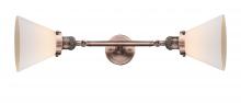 Innovations Lighting 208L-AC-G41 - Cone - 2 Light - 8 inch - Antique Copper - Adjustable Bath Vanity Light