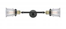 Innovations Lighting 208L-BAB-G182S-LED - Canton - 2 Light - 6 inch - Black Antique Brass - Adjustable Bath Vanity Light