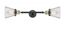 Innovations Lighting 208L-BAB-G62 - Cone - 2 Light - 6 inch - Black Antique Brass - Adjustable Bath Vanity Light