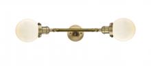 Innovations Lighting 208L-BB-G201-6 - Beacon - 2 Light - 6 inch - Brushed Brass - Adjustable Bath Vanity Light