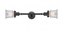 Innovations Lighting 208L-BK-G182S - Canton - 2 Light - 6 inch - Matte Black - Adjustable Bath Vanity Light