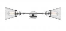 Innovations Lighting 208L-PC-G64-LED - Cone - 2 Light - 6 inch - Polished Chrome - Adjustable Bath Vanity Light