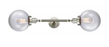 Innovations Lighting 208L-SN-G202-8 - Beacon - 2 Light - 8 inch - Brushed Satin Nickel - Adjustable Bath Vanity Light