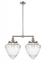 Innovations Lighting 209-SN-G664-12 - Bullet - 2 Light - 24 inch - Brushed Satin Nickel - Stem Hung - Adjustable Island Light