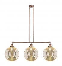Innovations Lighting 213-AC-G208-12 - Beacon - 3 Light - 44 inch - Antique Copper - Stem Hung - Adjustable Island Light