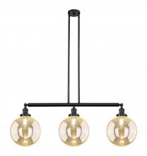 Innovations Lighting 213-BK-G208-10 - Beacon - 3 Light - 42 inch - Matte Black - Stem Hung - Adjustable Island Light