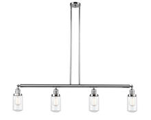 Innovations Lighting 214-PC-G312-LED - Dover - 4 Light - 49 inch - Polished Chrome - Stem Hung - Adjustable Island Light