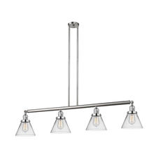 Innovations Lighting 214-SN-G42 - Cone - 4 Light - 52 inch - Brushed Satin Nickel - Stem Hung - Adjustable Island Light