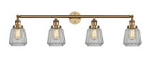 Innovations Lighting 215-BB-G142 - Chatham - 4 Light - 42 inch - Brushed Brass - Adjustable Bath Vanity Light