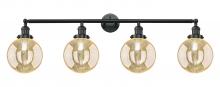 Innovations Lighting 215-BK-G208-8 - Beacon - 4 Light - 44 inch - Matte Black - Adjustable Bath Vanity Light