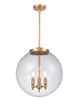 Innovations Lighting 221-3S-SG-G204-16-LED - Beacon - 3 Light - 16 inch - Satin Gold - Cord hung - Pendant