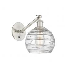 Innovations Lighting 317-1W-SN-G1213-8 - Athens Deco Swirl - 1 Light - 8 inch - Brushed Satin Nickel - Adjustable Sconce