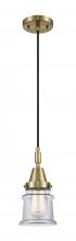 Innovations Lighting 447-1P-AB-G182S - Canton - 1 Light - 7 inch - Antique Brass - Mini Pendant