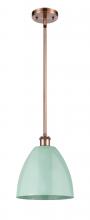 Innovations Lighting 516-1S-AC-MBD-9-SF - Plymouth - 1 Light - 9 inch - Antique Copper - Pendant
