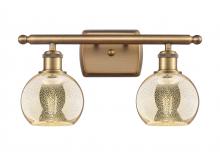 Innovations Lighting 516-2W-BB-G128-6 - Athens - 2 Light - 16 inch - Brushed Brass - Bath Vanity Light