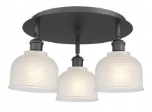 Innovations Lighting 516-3C-BK-G411 - Dayton - 3 Light - 17 inch - Matte Black - Flush Mount