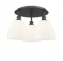 Innovations Lighting 516-3C-BK-GBD-91 - Bristol - 3 Light - 21 inch - Matte Black - Flush Mount