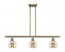 Innovations Lighting 516-3I-AB-G128-6 - Athens - 3 Light - 36 inch - Antique Brass - Cord hung - Island Light