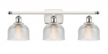 Innovations Lighting 516-3W-WPC-G412 - Dayton - 3 Light - 26 inch - White Polished Chrome - Bath Vanity Light