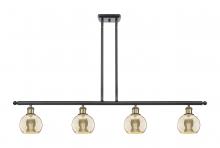 Innovations Lighting 516-4I-BAB-G128-6 - Athens - 4 Light - 48 inch - Black Antique Brass - Cord hung - Island Light