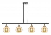 Innovations Lighting 516-4I-BAB-G128-8 - Athens - 4 Light - 48 inch - Black Antique Brass - Cord hung - Island Light