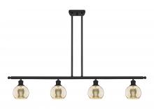 Innovations Lighting 516-4I-BK-G128-6 - Athens - 4 Light - 48 inch - Matte Black - Cord hung - Island Light