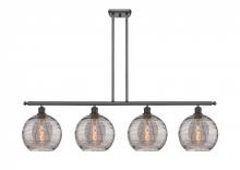 Innovations Lighting 516-4I-OB-G1213-10SM - Athens Deco Swirl - 4 Light - 48 inch - Oil Rubbed Bronze - Cord hung - Island Light