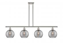 Innovations Lighting 516-4I-PN-G1213-8SM - Athens Deco Swirl - 4 Light - 48 inch - Polished Nickel - Cord hung - Island Light
