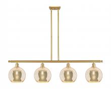 Innovations Lighting 516-4I-SG-G128-10 - Athens - 4 Light - 48 inch - Satin Gold - Stem Hung - Island Light