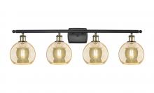Innovations Lighting 516-4W-BAB-G128-8 - Athens - 4 Light - 38 inch - Black Antique Brass - Bath Vanity Light