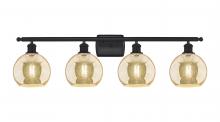 Innovations Lighting 516-4W-BK-G128-8 - Athens - 4 Light - 38 inch - Matte Black - Bath Vanity Light