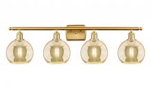Innovations Lighting 516-4W-SG-G128-8 - Athens - 4 Light - 38 inch - Satin Gold - Bath Vanity Light