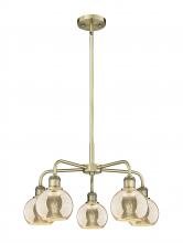 Innovations Lighting 516-5CR-AB-G128-6 - Athens - 5 Light - 24 inch - Antique Brass - Chandelier